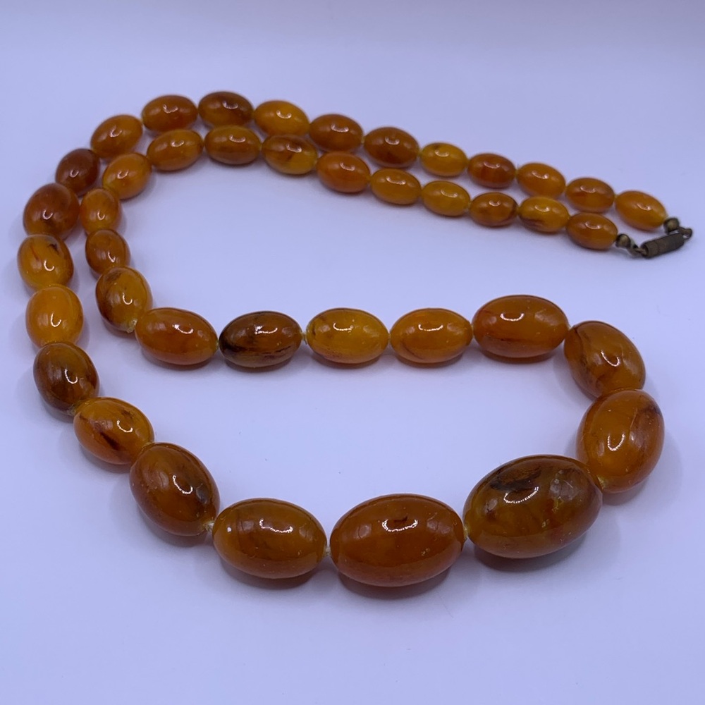 Amber Bead Statement Necklace - Amber - Picture 5 of 8